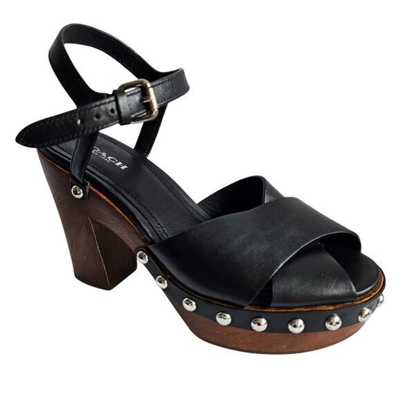 Coach Leather Studded Platform - Picture 1 of 4